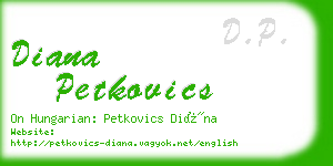 diana petkovics business card